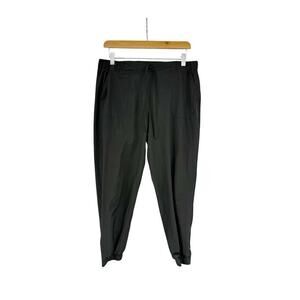 Albion Fit Lightweight Black Drawstring Joggers Nylon Spandex Cropped Womens M